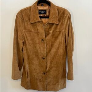 Vintage Dockers Women's Brown Suede Trench Coat